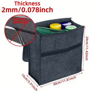 1pc Car Trunk Storage Bag Foldable High-Quality Felt Material Trunk Tool Storage Box Car Interior Sorting Storage Bag Portable