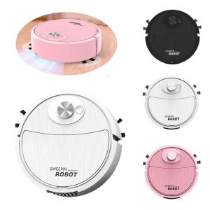 PUGTOP 3 in 1 USB Vacuum Cleaner Intelligent Sweeping Robot Low Noise Floor Sweeper Rechargeable Automatic Home Vacuum Carpet Cleaner