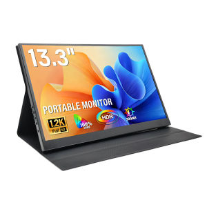 13.3 Inch 1.2K Portable Monitor 1920x1200 100% SRGB 300cd/m² HDR IPS Travel External Second Screen for Laptop Switch PS4/5 Xbox