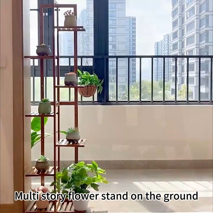 Bamboo Flower Rack Stand Indoor Bamboo 3/5/7 Layers Plant Succulent ...
