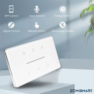 Zemismart Tuya Zigbee Smart Curtain Switch Roller Shade Motor Shutter Switch with Percentage Control Alexa Google HomeHomekit Control via ZHMK01 HubZigbee Hub Need
