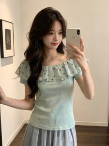 HUOLISI | Stylish & Unique Off-Shoulder Short Sleeve T-Shirt