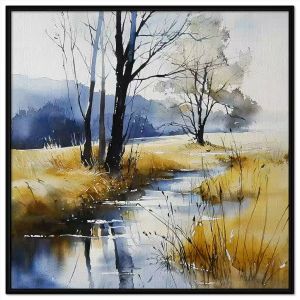 Tranh phong cảnh màu nước. Tranh treo tường dán tường sơn dầu canvas trang trí. CGI-1747