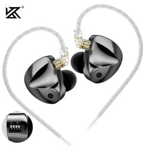 KZ D-FI In-ear headphone High-quality Noise-cancelling Lightweight Stereo Sporty earphone gaming （Adjustable audio curve）BLACK C PIN