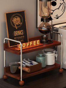 Retro Solid Wood Storage Rack Zhonggu Cup Holder Living Room Coffee Table Desktop Tea Cup Storage Rack Decorative Home Display Stand