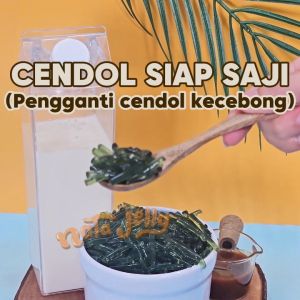 Cendol Kristal | Pengganti Cendol Kecebong Dawet Hijau 500 Gram | Instan Siap Saji | Tanpa Perlu Dimasak | Untuk Topping Minuman | Popping Boba Nata Jelly