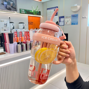 Túi Đựng Nước Lớn Bằng Nhựa Ice King Cốc Nhựa Cỡ Lớn Có Van Chui Mùa Hè Cốc Hút Cốc Nhựa Dễ Thương Cho Phụ Nữ