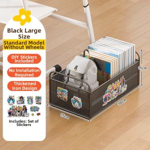 Under-desk Book Storage Box with Wheels