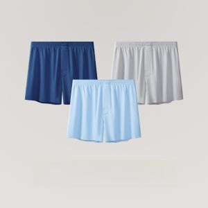 THREEGUN | Loose Large Size Ice Silk Boxer Shorts Sleepwear Breathable Home Short Pants For Men Comfortable Underwear Briefs Home Clothes