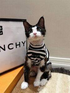 Pure Cotton Elastic Striped HOiii PET Vest Hairless Cat Clothing Air Conditioning Suit Black White Stripes Waffle Pattern
