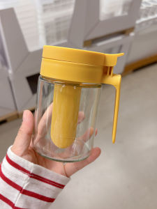 Kitchen Glass Seasoning Bottle with Handle Salt Sugar Jar Sealed Moisture Proof Storage Container for Home Use Cooking Utensils