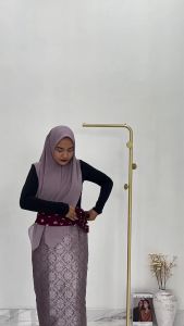 EMRAN BATIK - Kebaya Couple Sabira Laksmi Kutubaru Kebaya Couple Lamaran Modern Kebaya Wisuda Kebaya Bridesmaid Kebaya Kondangan Kemeja Lengan Panjang Prada Premium Size M L XL