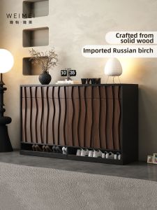 Weimei | Solid Wood Entryway Storage Cabinet Vintage Style