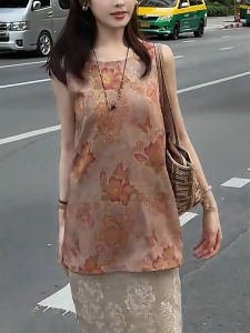 QINGNAER | Elegant Sleeveless Vest Shirt Large Size Womens Wear