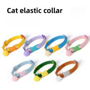 7 Colors High elasticity Cats Bells Collars Adjustable Dog Leash Pet Collar for Cats and Small Dogs Pet Supplies