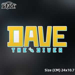 Dive Dave Pixel Reflective Sticker Car Rear Glass