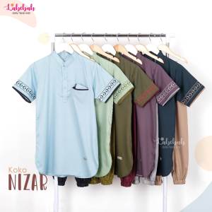 LABEBAH SETELAN KOKO PAKISTAN PENDEK CELANA JOGGER ANAK COWOK BAJU MUSLIM TOYOBO MOTIF BORDIR NIZAR - Bahan Toyobo Lorita, Casual dengan Aplikasi Bordir (2-4 tahun)