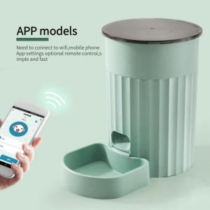 HATELI 3L Automatic Pet Cat Feeder WiFi/Button Smart Auto Feeder For Cats Dogs Remote WIFI/Button Control Pet Feeder Cat Food Dispenser Timed and Quantitative WIFI Remote Feeding Machine