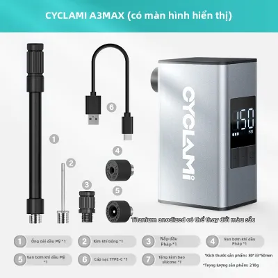 CYCLAMI | Bơm Đạp Xe Thông Minh Di Động