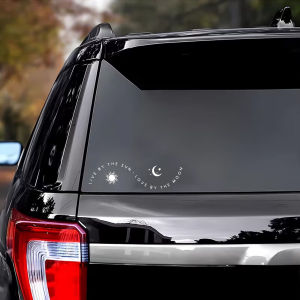 Sun and Moon Love - Boho Sun Moon Pattern Car Stickers Sun Moon Decals Car Windows Body Decoration Stickers