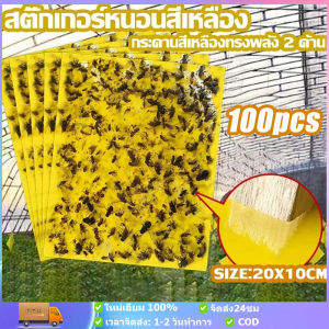 [พร้อมส่ง]แผ่นกาวดักแมลง (สีเหลือง) กับดักแมลงกินผัก กาวดักแมลงวัน มีกาวในตัว มีให้เลือกหลายขนาด แพ็คละ 20/50/100แผ่น กับดักแมลงกินผัก แมลงทำลายผลผลิต ดักแมลงศัตรูพืช กาวดัก ทนแดด กันฝุ่น ใช้งานง่าย ไม่มีสารเคมี
