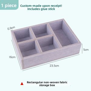 Wooden Multi-Section Storage Box Organizer