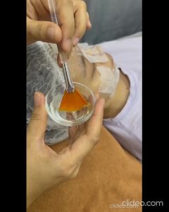 1Piece Soft Portable Wooden Handle Fan Shape Mask Brush / Face Professional Brushes / Beauty Makeup Tools