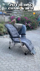 Folding Reclining Chair/Bed Heavy Duty Bed Sleeping Loung Portable Camping Offices Chair Add Cotton