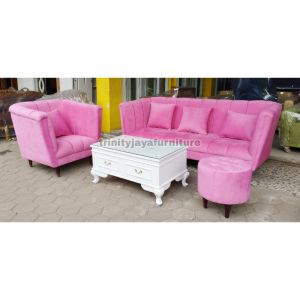 Sofa 31+Puk Bisa Meja Bija Tanpa Meja.Bahan Bludru trinityjayafurniture