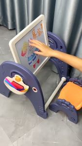 6 in 1 Multi Activity Board and Blocks Table with Storage by WISHLAND