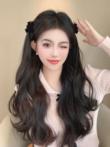 Long Hair Wig Micro Curl Tail Braid Hair Extension Realistic Female Style Anti-Aging Cool Sweet Braided Hair Extension Wig