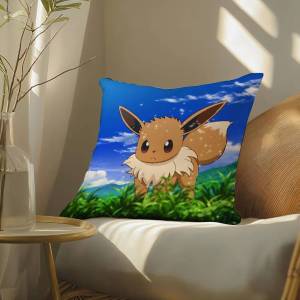 Bandai | Pokemon Diamond Pearl Anime Plush Pillow Cover Soft Short Plush Cushion Cover For Sofa Bedroom Home Decor Gift