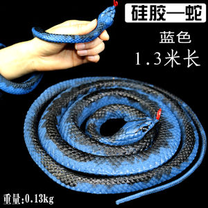 Large Size Realistic Snake Toy Soft Rubber Scary Prank Eye Snake Doll Long Animal Puppets Childrens Funny Gifts Shocking Tricks
