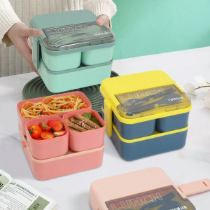 Food-Grade Microwave Safe Lunch Box Large Capacity Multicompartment