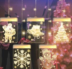 ป้ายไฟคริสต์มาส ใส่ถ่าน ตกแต่งคริสต์มาส สายไฟ led ประดับตกเเต่ง T111