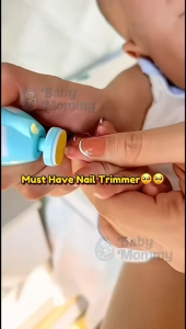 Babymommy👶6in1 Electric Baby Nail Trimmer Adult Nail Trimmer Manicure Baby Nail Clipper 5in1 Bear Design Pemangkas