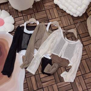 Set cặp set áo cặp lưới tay dài gài nút có lót nhiều màu xinh xắn dễ mix đồ