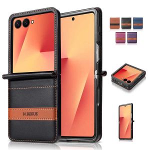 Phone Case for Samsung Galaxy Flip 8/7/6 Wallet Cover with Credit Card Holder Slot Stand RFID Blocking Slim Rugged Mobile Flip Cell Accessories Women Men Black
