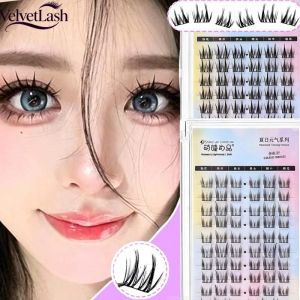 VelvetLash【Local Stock】12Rows Lashes Clusters Natural False Eyelashes Manga Lashes DIY Lashes Clusters Lightweight Fake Eyelashes Thick Eyelash