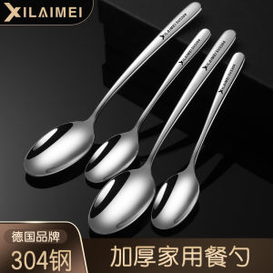 Thìa Ăn Cơm Bằng Thép Không Gỉ Dày 304 Dễ Thương Thìa Ăn Kiểu Hàn Quốc Cho Trẻ Em Thìa Dùng Trong Gia Đình Dài Tay Cầm