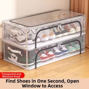 Dustproof Space-saving Foldable Shoe Storage Box