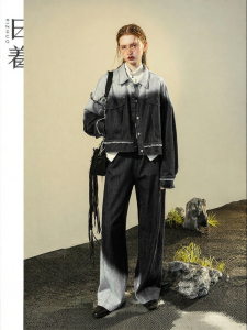 Fashionable Slimming Denim Casual Set