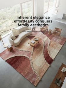 French Vintage Gradual Color Relief Handcrafted Rug