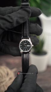 Jam Tangan Wanita Casio LTP-V006L-1B2 Analog Black Leather Strap