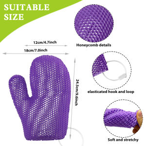 XMSJ | Honeycomb TPU Exfoliating Shower Glove Quick Dry Body Scrubber Mitt Sponge Deep Clean Dead Skin Remover Bath Mitts Massage SPA