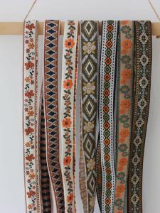 เสื้อผ้าสไตล์ชาติพันธุ์ Cottontime Autumn ขอบปักลายดอกไม้ ผ้า DIY สำหรับงานฝีมือ เสื้อผ้าสไตล์จีนโบราณ