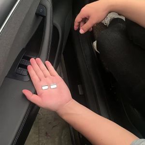 7Pcs ABS Chrome Car Window Lift Button Sticker Sequins Trim for Tesla Model 3 Model Y 2016 - 2024 Accessories