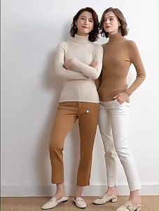 Woman Sweaters Femme Chandails Womens Autumn and Winter 2023 Knitwear Top Slim Fit Sweater Pull Hiver