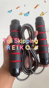 Tali Skipping REIKO Lompat Tali Jump Rope Hitam Merah Panjang 3 Meter Kuat Berkualitas