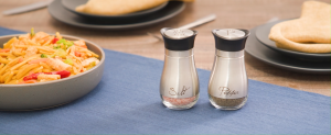 Salt and Pepper Shakers Set Stainless Steel Modern Minimalist Tabletop Condiment Bottles Modern Kitchen Essentials